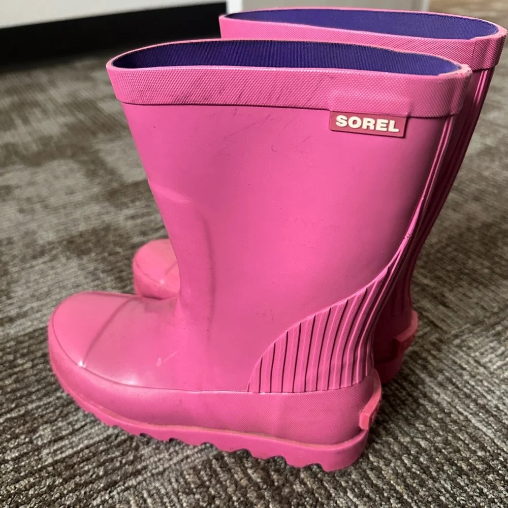 Sorel Joan Short Waterproof Rain Rubber Boots Youth size 3 - Picture 2 of 7